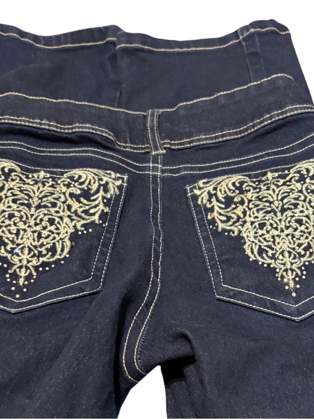 Bluedit Dark Indigo Stretch Denim Pants - Picture 4 of 5